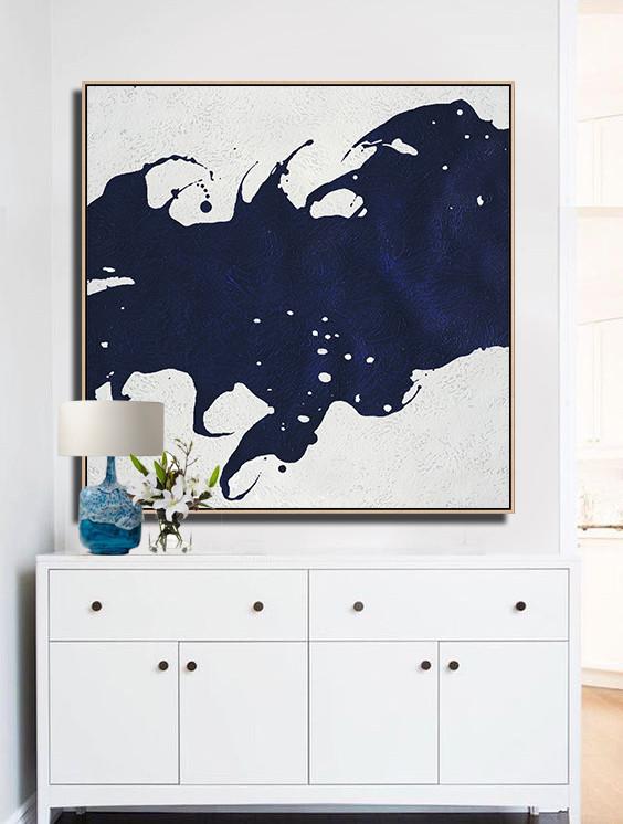 Navy and White Painting #NV55A - Click Image to Close